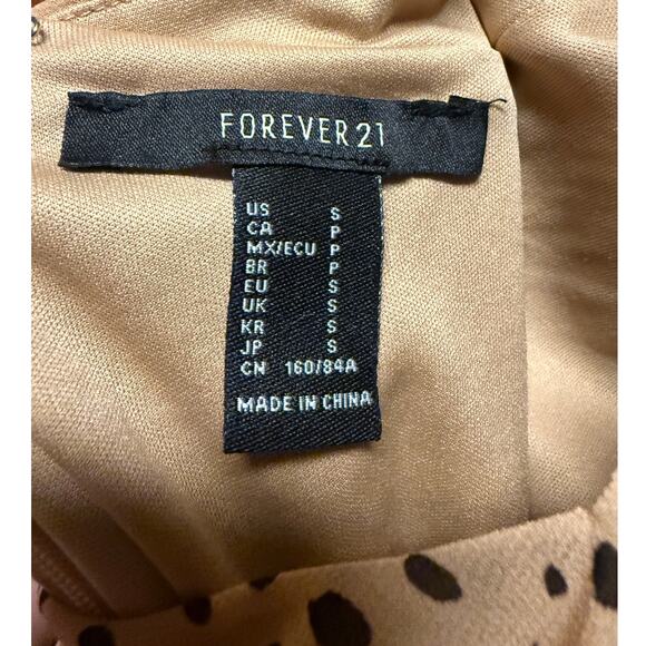 Forever 21 Cream/black Spaghetti strap lightweight dress Size Small - Picture 3 of 5